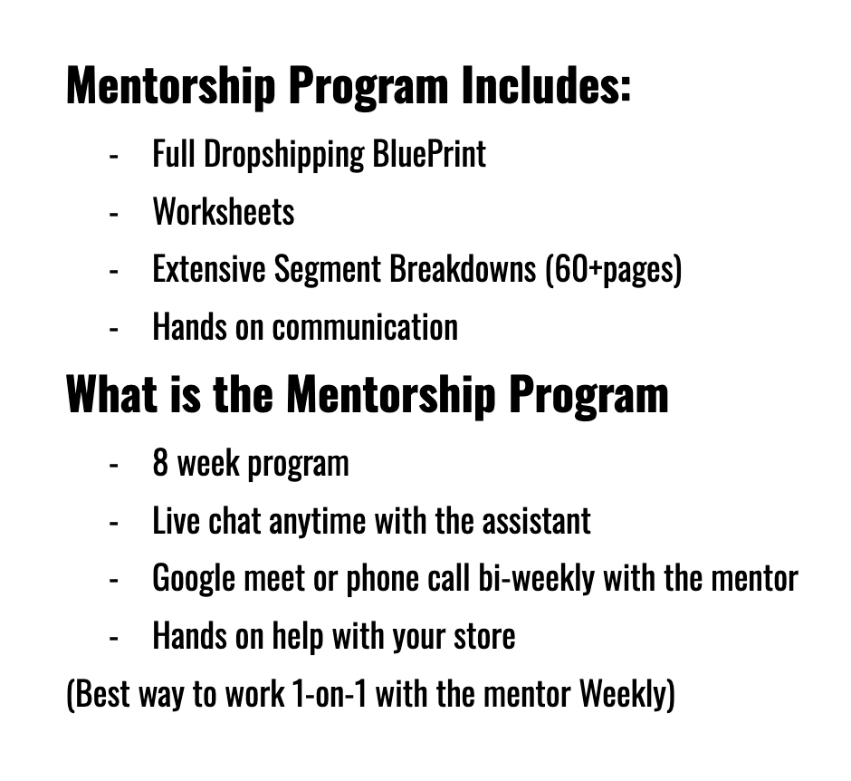 Mentorship Program